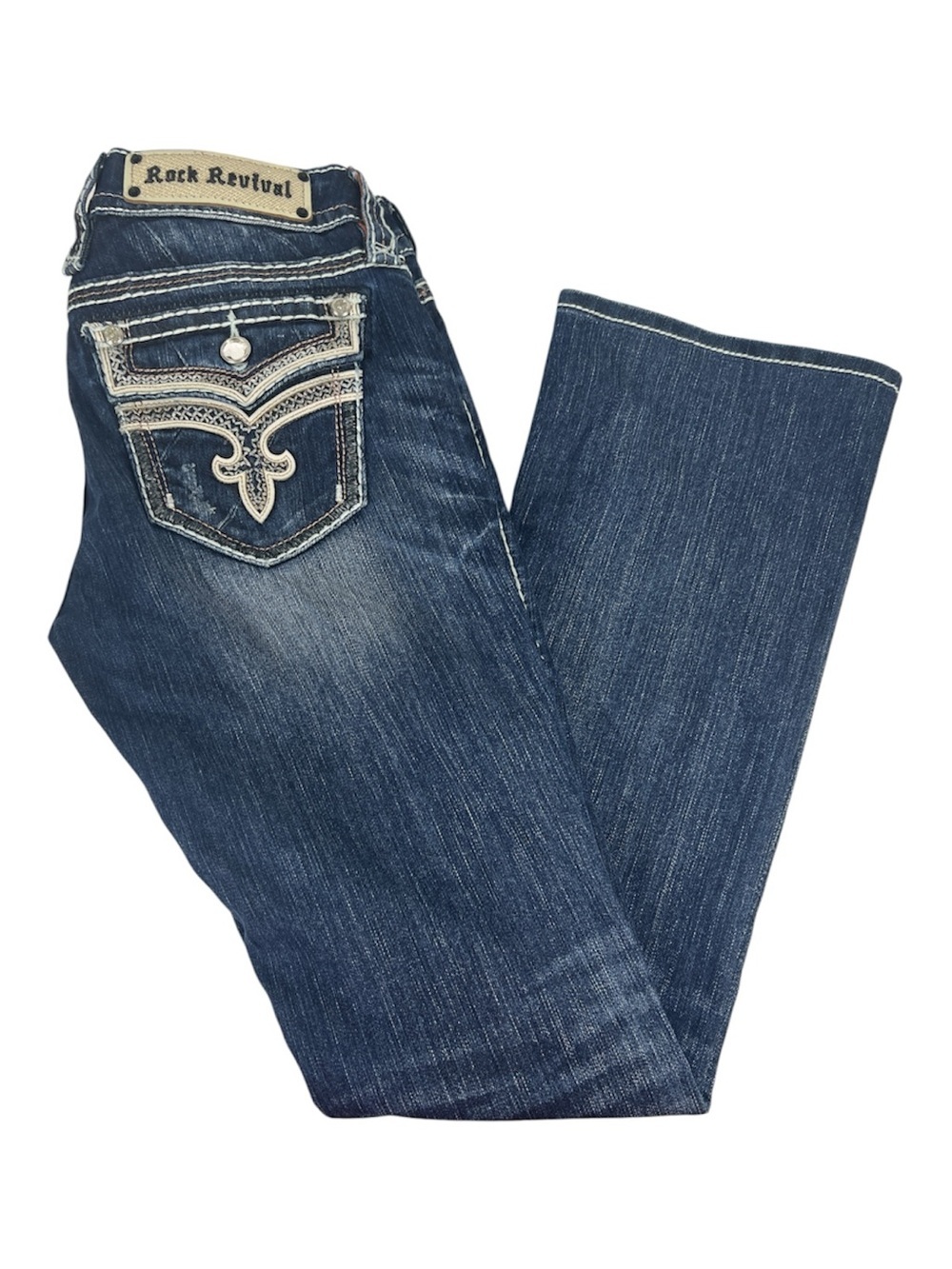 Rock Revival Sz 27 Ena Boot Jeans Dark Wash